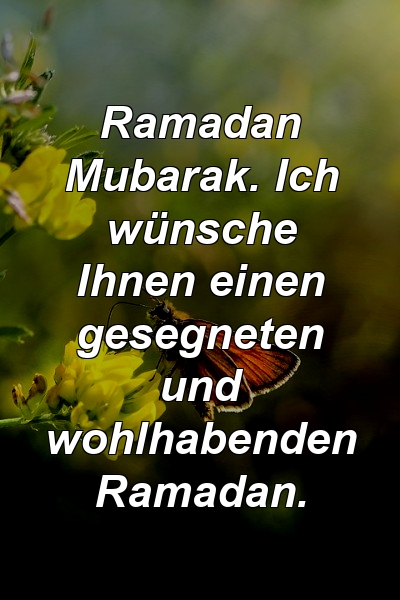 Ramadan Mubarak. Ich wünsche Ihnen einen gesegneten und wohlhabenden Ramadan.