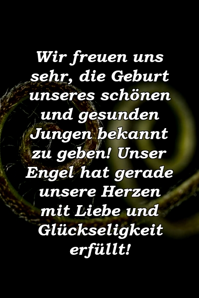 Wir freuen uns sehr, die Geburt unseres schönen und gesunden Jungen bekannt zu geben! Unser Engel hat gerade unsere Herzen mit Liebe und Glückseligkeit erfüllt!